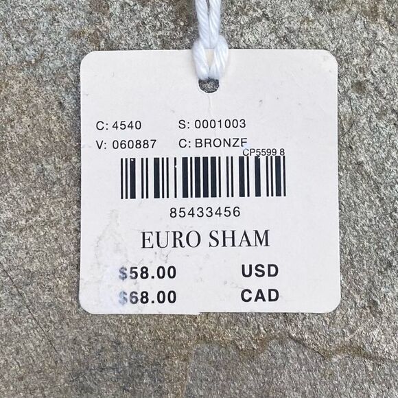 NWT New Two (2) Anthropologie Averill Organic Cotton Printed Euro Pillow Shams - Picture 7 of 10